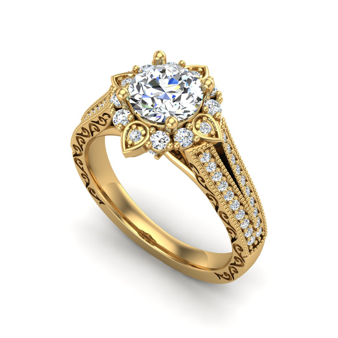 Logan Halo Engagement Ring